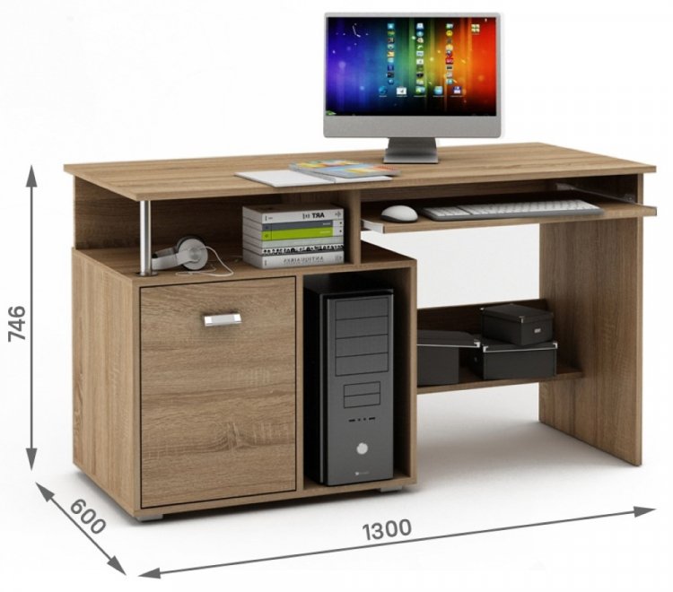 Компьютерный стол Имидж-55 дуб сонома