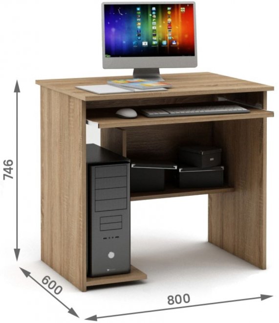 Компьютерный стол Имидж-5 дуб сонома