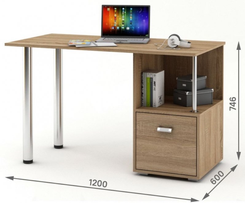 Компьютерный стол Имидж-64 дуб сонома