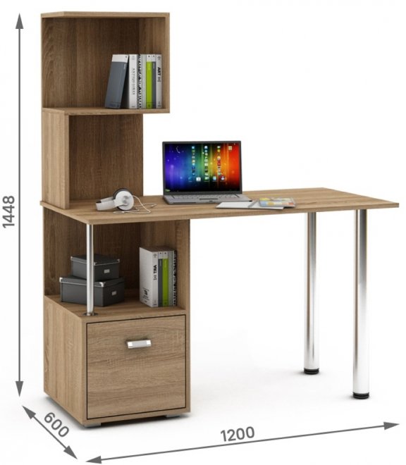 Компьютерный стол Имидж-65 дуб сонома