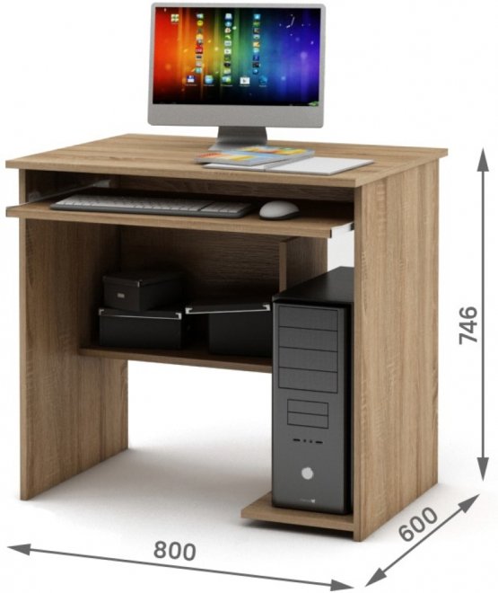Компьютерный стол Имидж-6 дуб сонома
