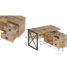 Компьютерный стол Хардвиг 1200