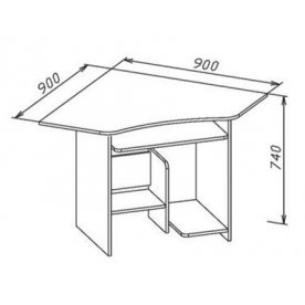 Компьютерный стол КСТ-02+КН-02