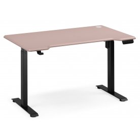 Компьютерный стол Маркос розовый (лайн фламинго) / черный