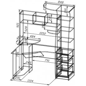 Компьютерный стол Мебелеф-21