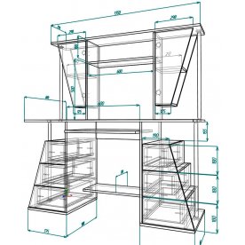 Компьютерный стол Мебелеф-52