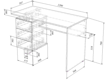 Компьютерный стол Ренцо-2
