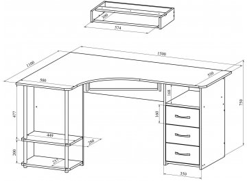 Компьютерный стол С-237