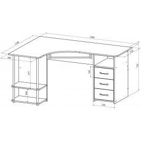 Компьютерный стол С-237+СЕ-237