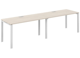 Компьютерный стол SG.228 3200х700х750 60х30 дуб светлый / белый