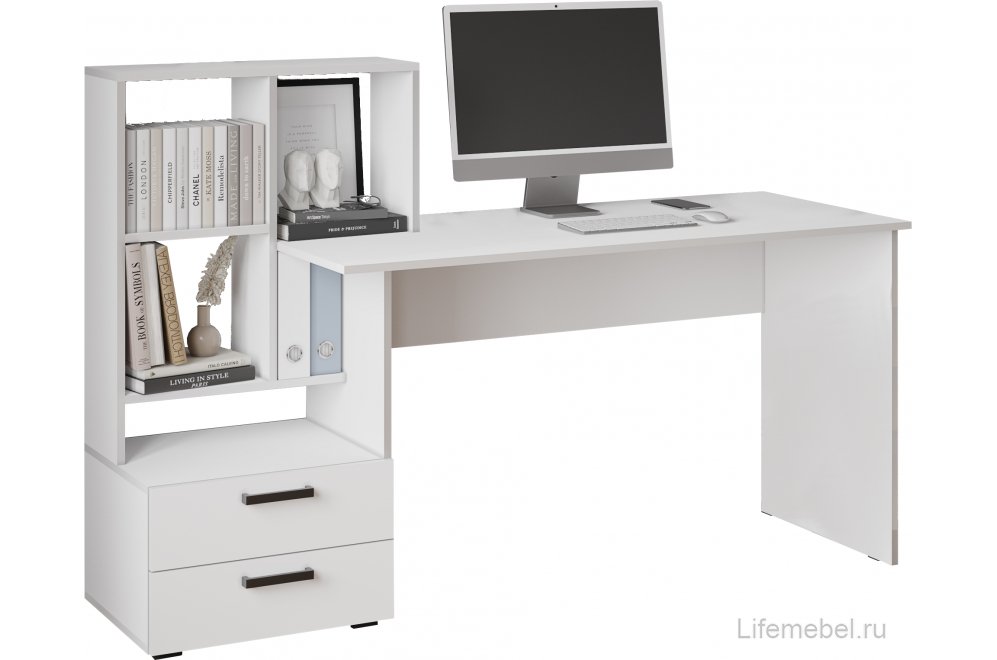 Компьютерный стол СКМ-5 белый
