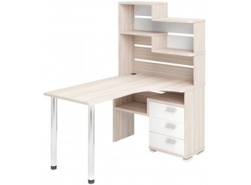 Компьютерный стол Жаспера-132-140 правый с надстройкой