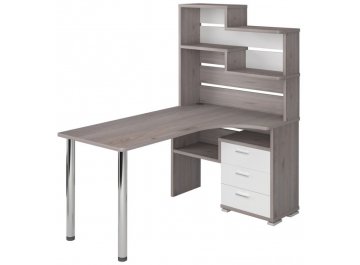 Компьютерный стол СР-132-160 левый с надстройкой