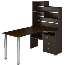 Компьютерный стол Жаспера-132-160 правый с надстройкой