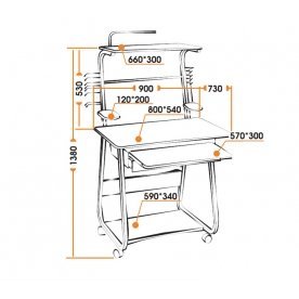 Компьютерный стол ST- F808LCD