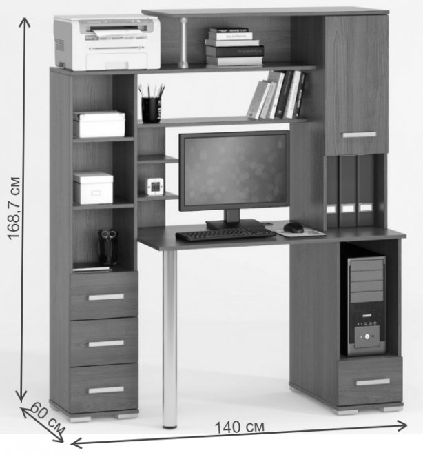 Компьютерный стол Вента-10 вишня