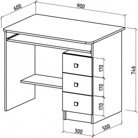 Компьютерный стол Вестерн