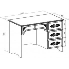 Письменный стол Ассоль АС-6 левый