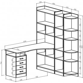 Письменный стол Атлант-1843