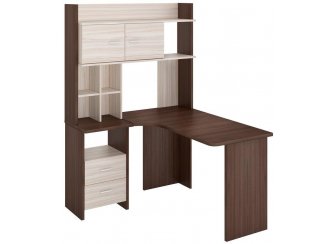 Письменный стол Гарина СКЛ-Угл130+НКЛХ-120 ШК-Ч левый