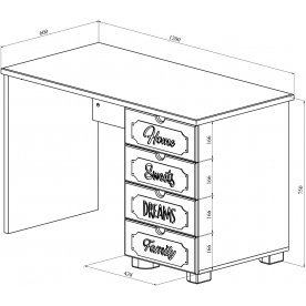Письменный стол ДримСтар ДС-3