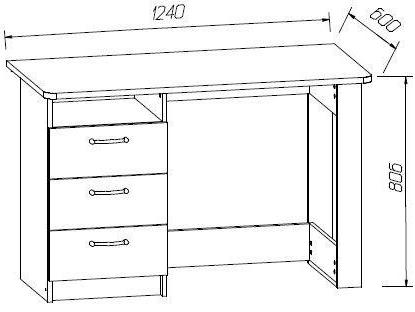 Письменный стол Джимми бирюза / джимми