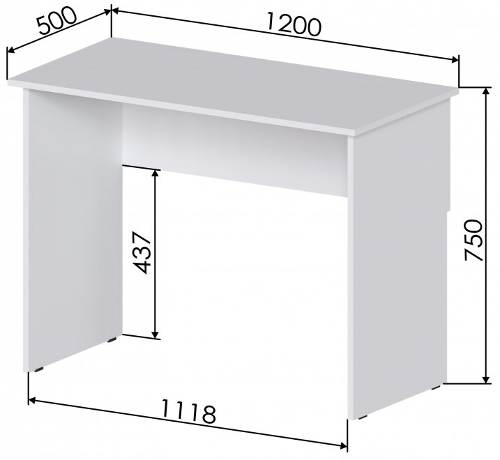 Письменный стол Хит-18 белый