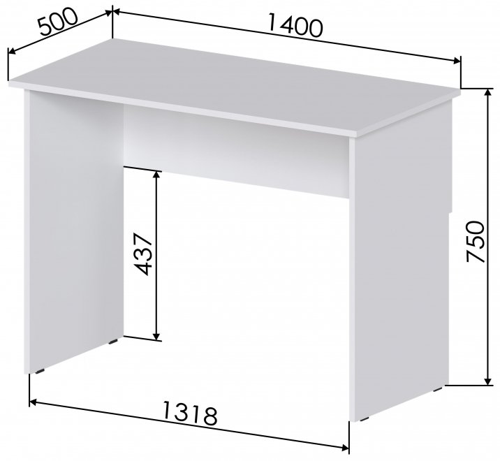 Письменный стол Хит-19 белый