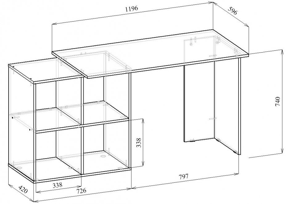 Письменный стол Прайм-45 СТЛ-Прайм-45-БТ белый