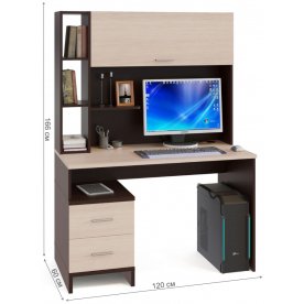 Письменный стол КСТ-114 с надстройкой КН-03