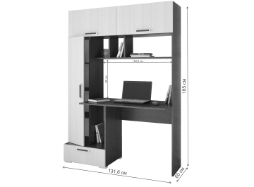 Компьютерный стол Квартет-11 дуб сонома / белый