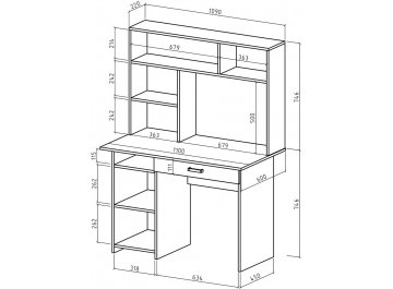 Письменный стол Лайт-2Я