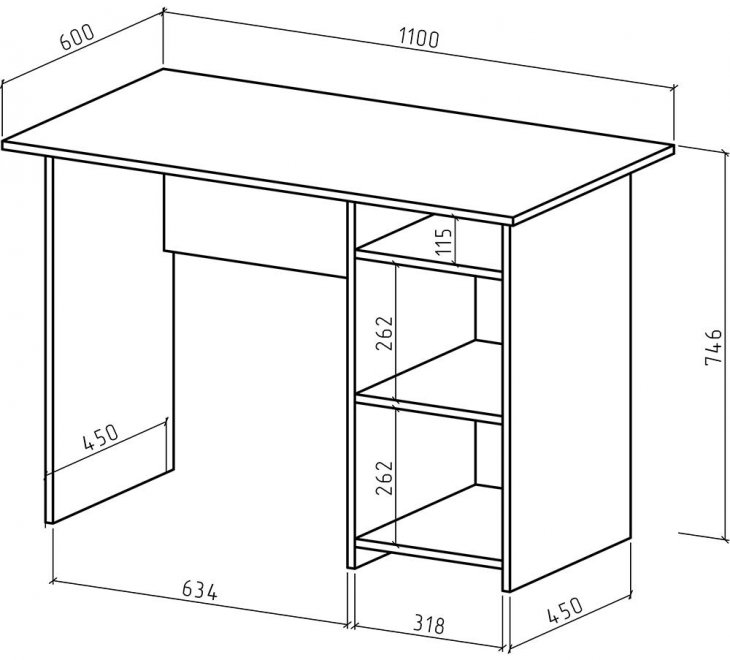 Письменный стол Лайт-3 белый