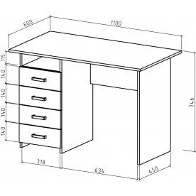 Письменный стол Лайт-4