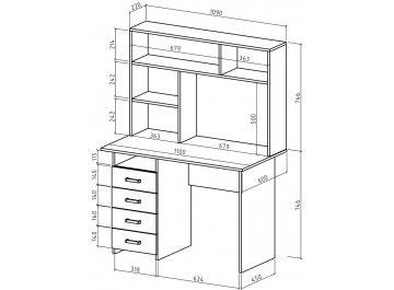 Письменный стол Лайт-4
