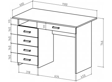 Письменный стол Лайт-4Я