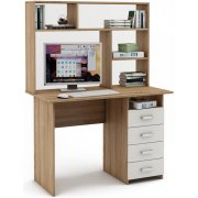 дуб сонома / белый