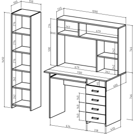 Письменный стол Лайт 5К