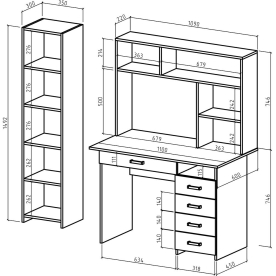 Письменный стол Лайт-5Я