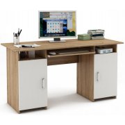 дуб сонома / белый