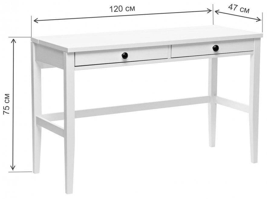 Письменный стол Leset Мира 02 черный