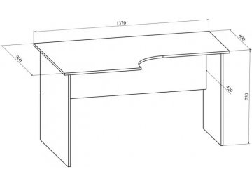Письменный стол ОФ-10+ОФ-20