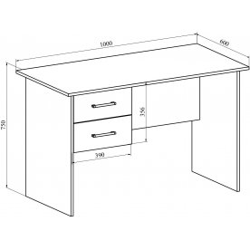 Письменный стол ОФ-111К + ОФ-21
