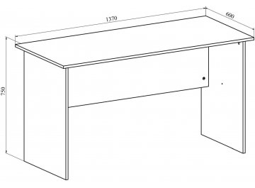Письменный стол ОФ-113K+ОФ-22 с тумбой