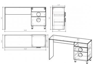 Письменный стол Пакола СП-001