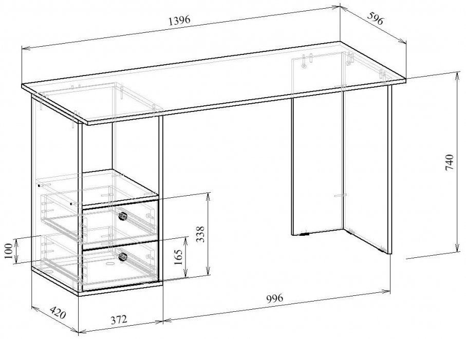 Письменный стол Прайм-57 СТЛ-Прайм-57-ВБ венге / белый