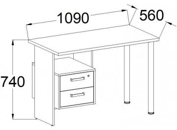 Письменный стол ПС 02.01.7