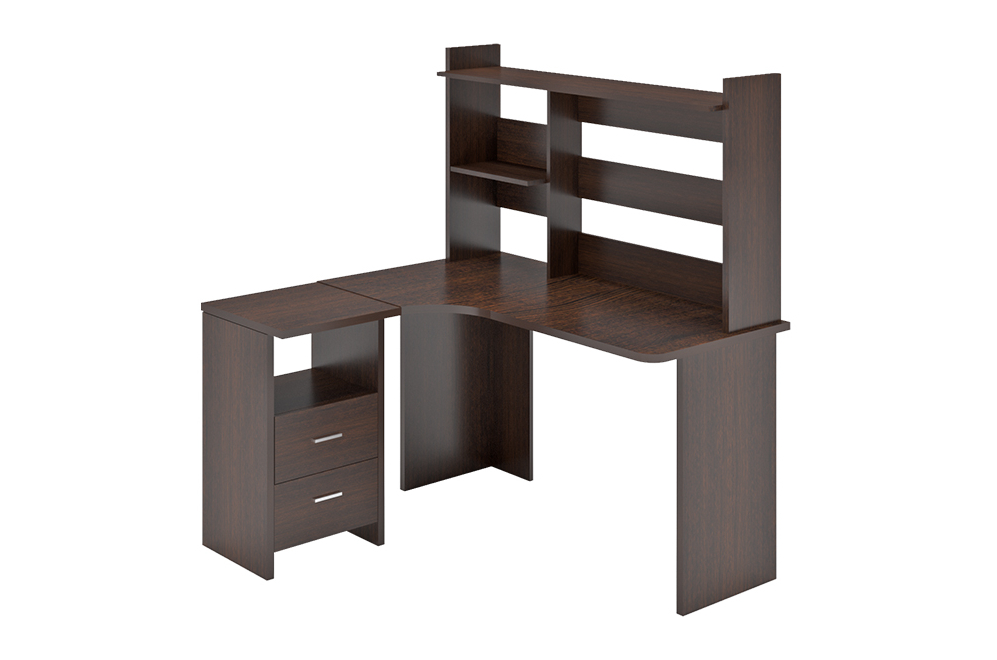 Письменный стол Беланта-Угл130+НКЛ-130 В правый венге