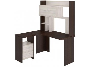 Письменный стол СКЛ-Угл130+НКЛХ-120 венге / карамель