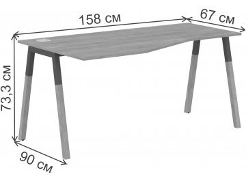 Письменный стол Skyland FORTA FCT 1567(L) 1580х900(670)х733